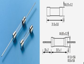 6.35x32mm Time-Lag Glass 6A 250V Fuse / Electronics Fuses untuk Peralatan Rumah Tangga