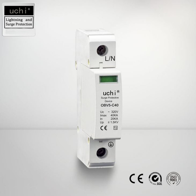 Din Rail Mountable Type 2 Surge Protector Bahan VDR Untuk Telekomunikasi