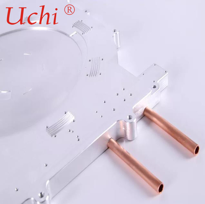 Pelat Pendingin Air Anti Anodizing Al 6063 / Al 6061 Dengan Tabung Tembaga