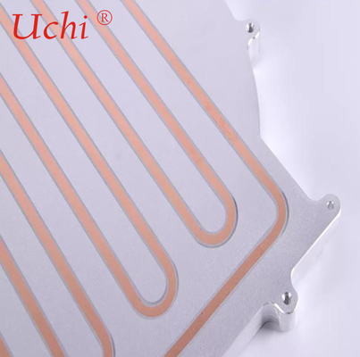 Pelat Pendingin Air Anti Anodizing Al 6063 / Al 6061 Dengan Tabung Tembaga