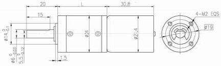 24 mm OD bldc Planetary Gearbox Gear Motor Dibangun Dalam Driver