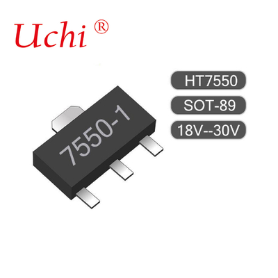 SOT89-3 HT7550-1 100mA Daya Rendah LDO 24V Dalam Peralatan Berkualitas Baterai