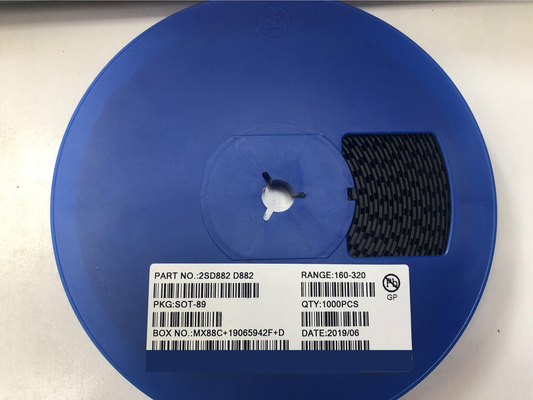 SOT-89 D882 NPN Transistor Elektronik Plastik Enkapsulasi Daya Dissipasi