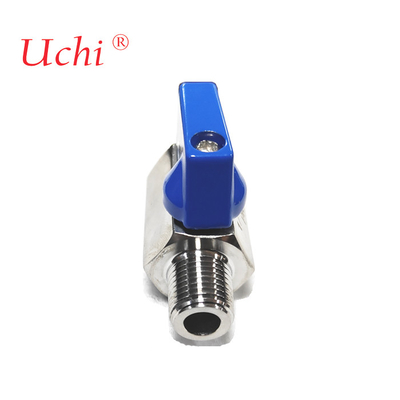 Piring pendingin air katup air 304 stainless steel Double luar dalam dan luar kawat Micro Mini Ball Valve