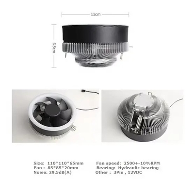 Mini CPU Cooler Aluminium Heatsink CPU Cooler Push-Down Tipe