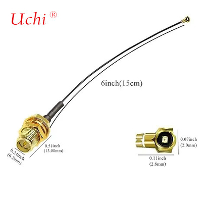 WiFi Antenna Booster Dengan 15cm 6inch 1.13mm RP-SMA Wanita Untuk UFL Kabel Koaksial Kabel Komunikasi
