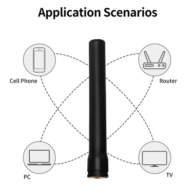 Konektor Pria SMA Heksagonal lurus 433mhz Penerima 433 Mhz Antenna Karet Lora Eksternal