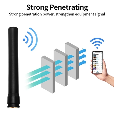 Konektor Pria SMA Heksagonal lurus 433mhz Penerima 433 Mhz Antenna Karet Lora Eksternal