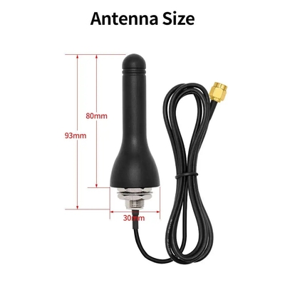 80mm 2.4GHz ABS tahan air eksternal Karet Bebek WiFi Antenna Untuk Polarizasi Vertikal SMA