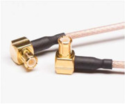 Kabel Koaksial IoT 50 Ohm RG316 90 derajat MCX ke MCX Male Kabel Assembly