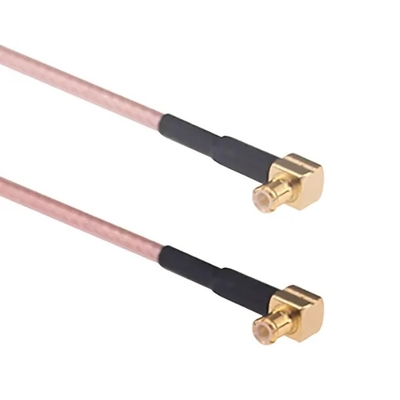 Kabel Koaksial IoT 50 Ohm RG316 90 derajat MCX ke MCX Male Kabel Assembly