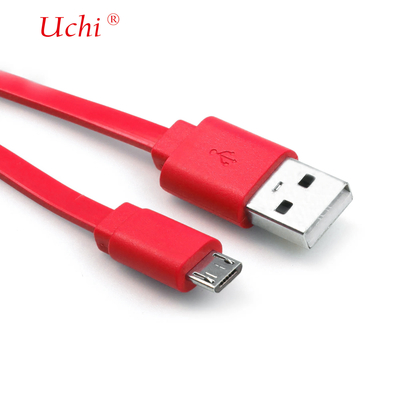 USB 3A tipe C kabel pengisi daya PVC flat Noddle bentuk tipe fast charging untuk ponsel kabel pengisi daya ponsel