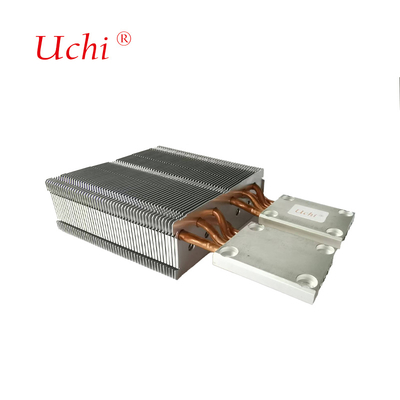 8 Pipa Panas Aluminium-Tembaga PC Zipper Fin CPU Cooler Untuk Kontrol Suhu yang Efisien