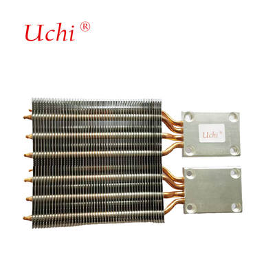 8 Pipa Panas Aluminium-Tembaga PC Zipper Fin CPU Cooler Untuk Kontrol Suhu yang Efisien