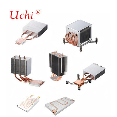Pelat Pendingin Air Komputer PC Server CPU Pelat Pendingin Radiator Aluminium Pendingin Cair Pipa Panas Cooper Heat Sink