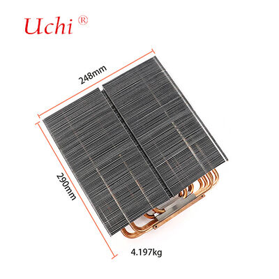 1500W LED Heat Sink - 5 Zipper Fin Heat Pipe Cooling Module