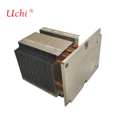 Aluminium Buckle Fin ditumpuk Aktif CPU Heatsink