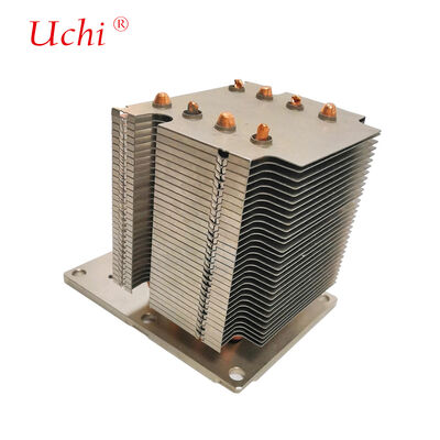 Aluminium Buckle Fin ditumpuk Aktif CPU Heatsink