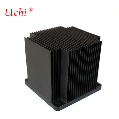 Anodized Black Aluminium Skived Heat Sink Untuk PCB Industri