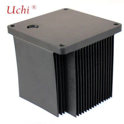 Anodized Black Aluminium Skived Heat Sink Untuk PCB Industri