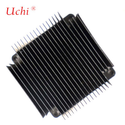 Anodized Black Aluminium Skived Heat Sink Untuk PCB Industri