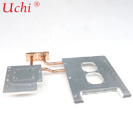 Plat pendingin aluminium berprofil ganda dengan pipa tembaga