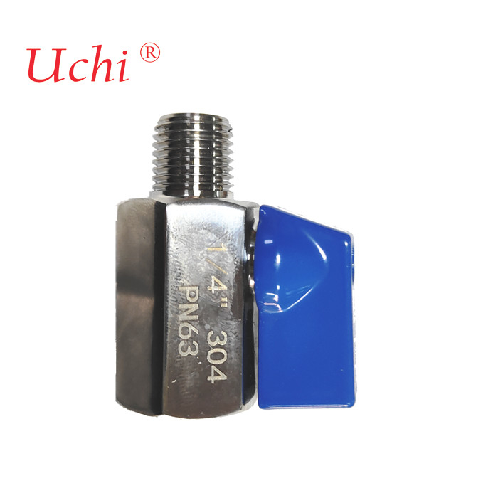Piring pendingin air katup air 304 stainless steel Double luar dalam dan luar kawat Micro Mini Ball Valve
