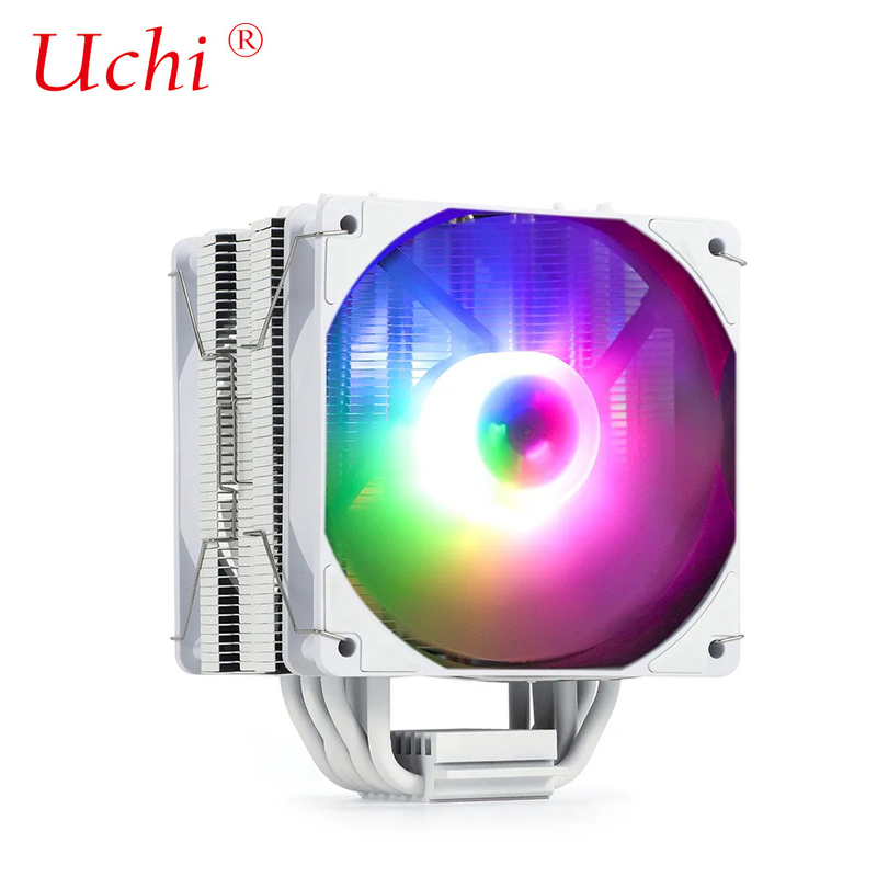220W Putih RGB ARGB CPU Cooler Fan Dengan 6 Heatpipe Untuk Komputer Server Processor Lga1151 1155 1366 1700 2011 AMD FM AM3 AM4 AM5