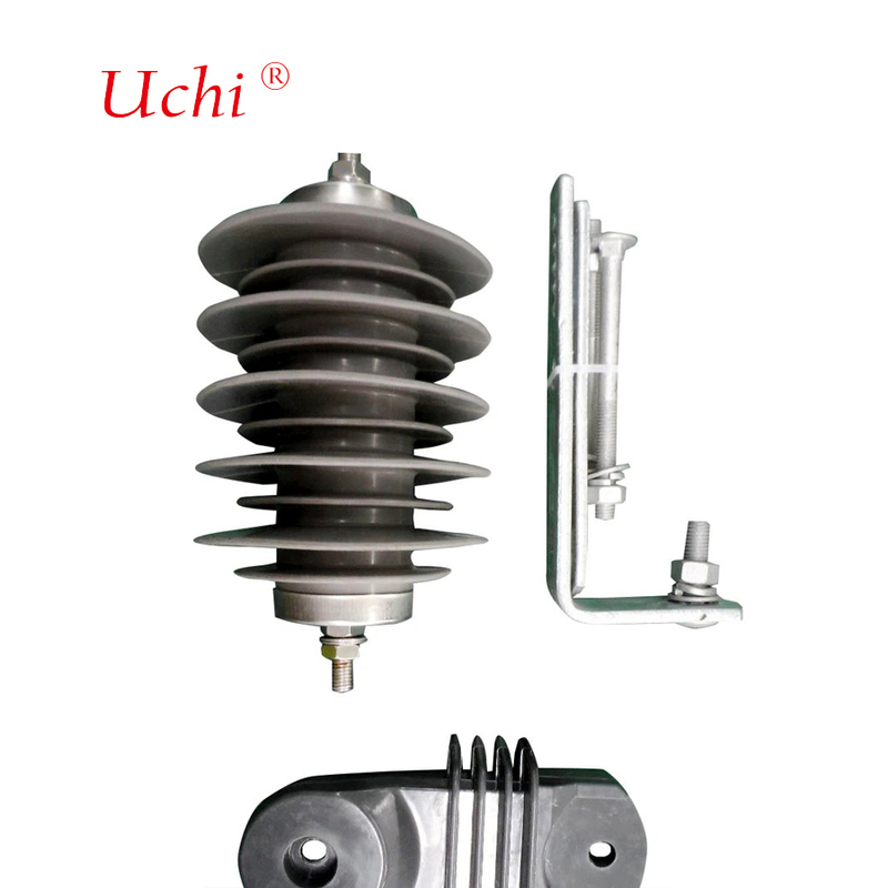 Jenis Distribusi Penahan Lonjakan 10kv Metal Oxide Polymer Petir