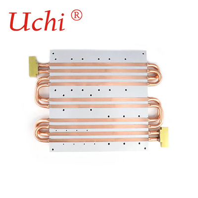 Double Tube Inlet Outlet Water Cold Plate untuk Peralatan Laser