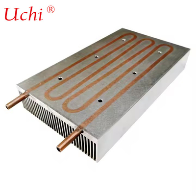 Air Cold Plate Heat Sink Tabung Tembaga Tertanam Pendingin Air Heat Sink 120 ((W) * 36 ((H) * 210 ((L) mm