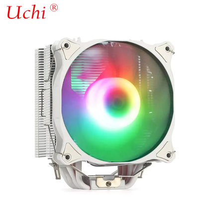 Putih 6 Pipe Computer Cpu Cooler Dual Fan RGB Heat Sink PC Komputer