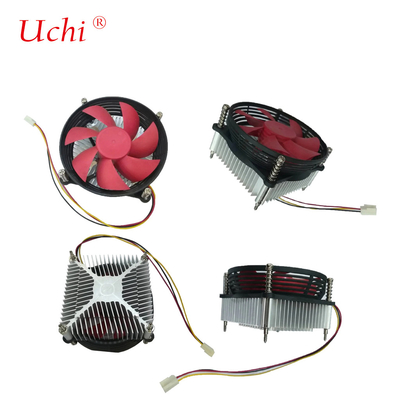 Cpu Cooler PC Intel Processor Socket Lga775 115 Aluminium Heat Sink Fan 3-Pin 4-Pin Pwm Fungsi